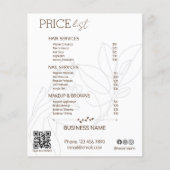 Esthetician Service prijslijst Bohemian Scan Me Flyer (Voorkant)