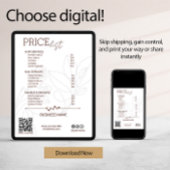 Esthetician Service prijslijst Bohemian Scan Me Flyer