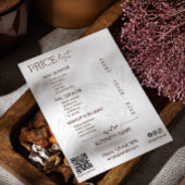 Esthetician Service prijslijst Bohemian Scan Me Flyer