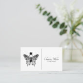 Esthetician Skincare Butterfly Logo Visitekaartje (Staand voorkant)