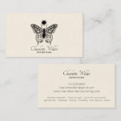 Esthetician Skincare Butterfly Logo Visitekaartje (Voorkant / Achterkant)