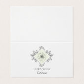 Esthetician Skincare Floral Logo Visitekaartje (Buitenkant ongevouwen)