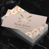 Esthetician Wax Stick Twezzer  Floral Blush Visitekaartje