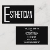 Esthetician zwart-wit Visitekaartje (Voorkant / Achterkant)