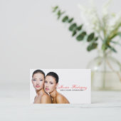 Estheticien Beauty Skincare visitekaartjes (Staand voorkant)
