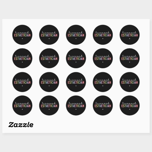 Estheticien Cosmetoloog Ronde Sticker (Vel)