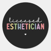 Estheticien Cosmetoloog Ronde Sticker (Voorkant)