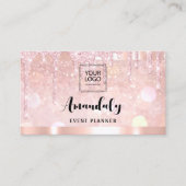 estheticien Lash Nails Hair QR Code Logo Drip Visitekaartje (Voorkant)