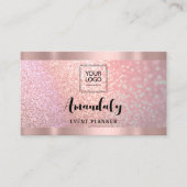 estheticien Lash Nails Hair QR CodeLogo Roos Roze Visitekaartje (Voorkant)