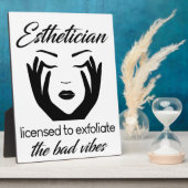 Estheticien met een vergunning voor de winning fotoplaat (Zijkant)