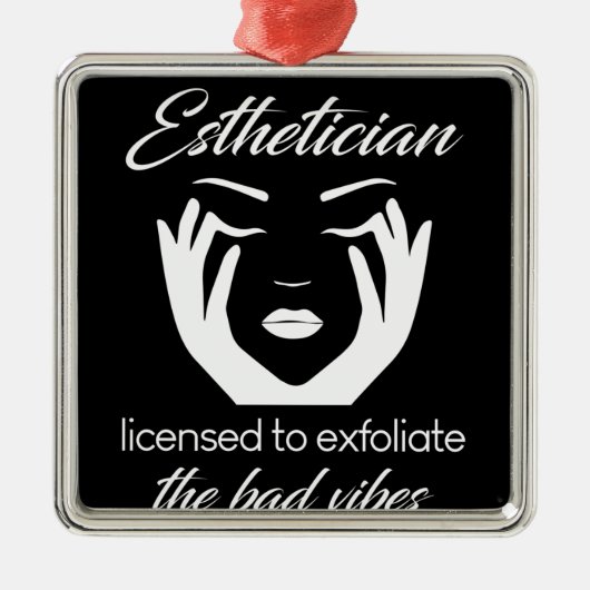 Estheticien met een vergunning voor de winning metalen ornament (Voorkant)