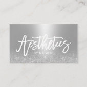 Estheticien Modern Silver esthetica Visitekaartje (Voorkant)