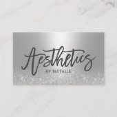 Estheticien Modern Silver esthetica Visitekaartje (Voorkant)