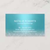 Estheticien Modern Turquoise esthetica Visitekaartje (Achterkant)