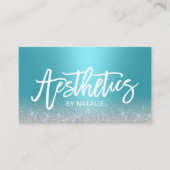 Estheticien Modern Turquoise esthetica Visitekaartje (Voorkant)