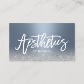 Estheticien-usty Blue Silver esthetics Visitekaartje (Voorkant)