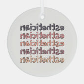 Estheticiste Cosmetoloog Beauticicien Cute Glas Ornament (Achterkant)