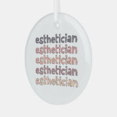 Estheticiste Cosmetoloog Beauticicien Cute Glas Ornament (Voorkant links)