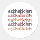 Estheticiste Cosmetoloog Beauticicien Cute Ronde Sticker (Voorkant)