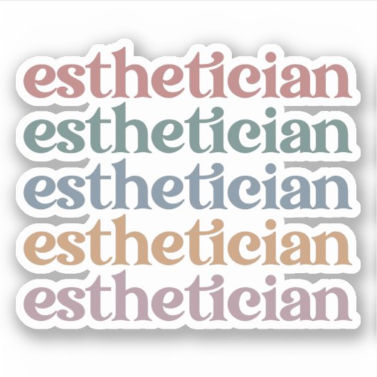 Estheticiste Cosmetoloog Beauticien make-up kunste Sticker (Voorkant)