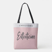Estheticiste Cosmetoloog Beauticien make-up kunste Tote Bag (Achterkant)