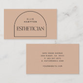 Estheticiste minimalist Blush Arch Beauty Cosmetic Visitekaartje (Voorkant / Achterkant)