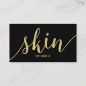 Estheticiste voor Skin Care Gold Script Elegant Visitekaartje (Voorkant)
