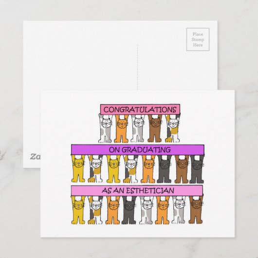Estheticus Afstuderen Gefeliciteerd Briefkaart (Voorkant / Achterkant)