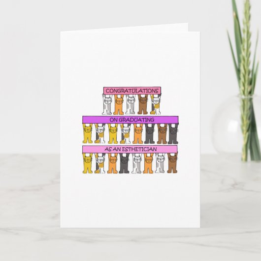 Estheticus Afstuderen Gefeliciteerd Kaart (Voorkant)
