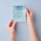 estheticus blauw blauwgroen faux glitter flyer (Hand)