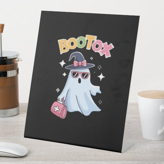 Estheticus Botox Halloween Esthetische Verpleegste Reclamebord Met Voetstuk (Insitu)