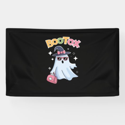 Estheticus Botox Halloween Esthetische Verpleegste Spandoek (Horizontaal)
