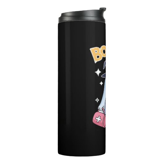 Estheticus Botox Halloween Esthetische Verpleegste Thermosbeker (Gedraaid links)