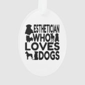 Estheticus die van honden houdt ornament (achterkant)