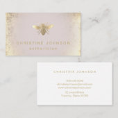 estheticus FAUX gouden folie bij logo Visitekaartje (Voorkant / Achterkant)