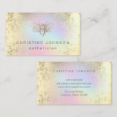 estheticus FAUX gouden folie bij logo Visitekaartje (Voorkant / Achterkant)