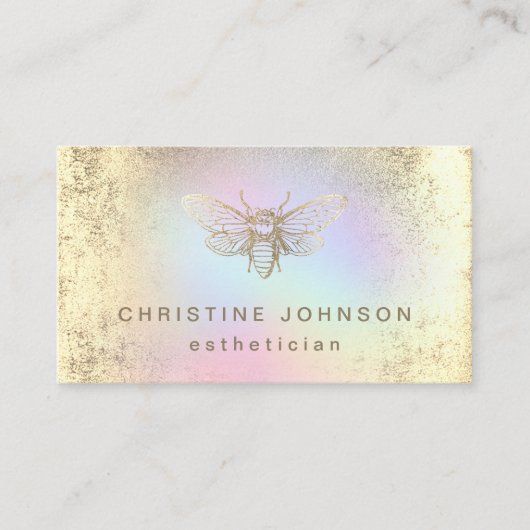 estheticus FAUX gouden folie bij logo Visitekaartje (Voorkant)