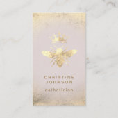 estheticus FAUX gouden folie koningin bij Visitekaartje (Voorkant)