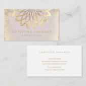 estheticus FAUX gouden folie lotus logo Visitekaartje (Voorkant / Achterkant)