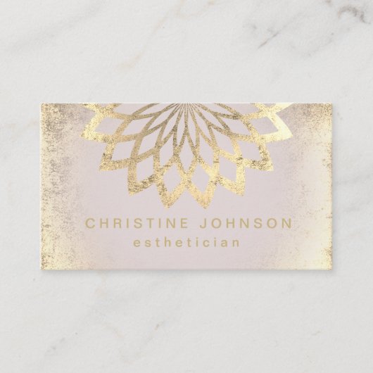 estheticus FAUX gouden folie lotus logo Visitekaartje (Voorkant)