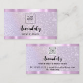 estheticus Lash Nails Hair QR Code Logo Roze Visitekaartje (Voorkant / Achterkant)