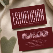 Estheticus modern typografie script rood visitekaartje