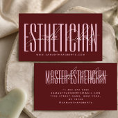 Estheticus modern typografie script rood visitekaartje