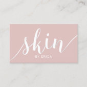 estheticus Skin Care Blush Pink Typografie Visitekaartje (Voorkant)