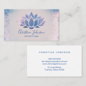 estheticus van de blauwe lotus visitekaartje (Voorkant / Achterkant)
