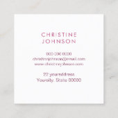 Estheticus vlinder logo vierkante visitekaartje (Achterkant)