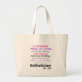 Estheticus voor het leven grote tote bag (Voorkant)
