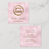 Estheticus voor uw logo vierkante visitekaartje (Voorkant / Achterkant)