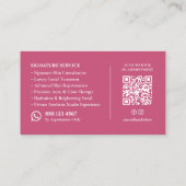 Esthetiek Script Roze Elegant Gecertificeerd Esthe Visitekaartje (Achterkant)