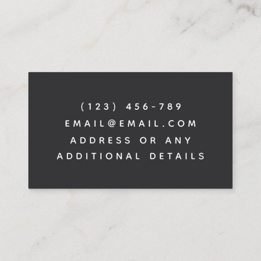 Esthetiek Toevoegen Jouw naam Roos Gold Butterfly  Visitekaartje (Achterkant)